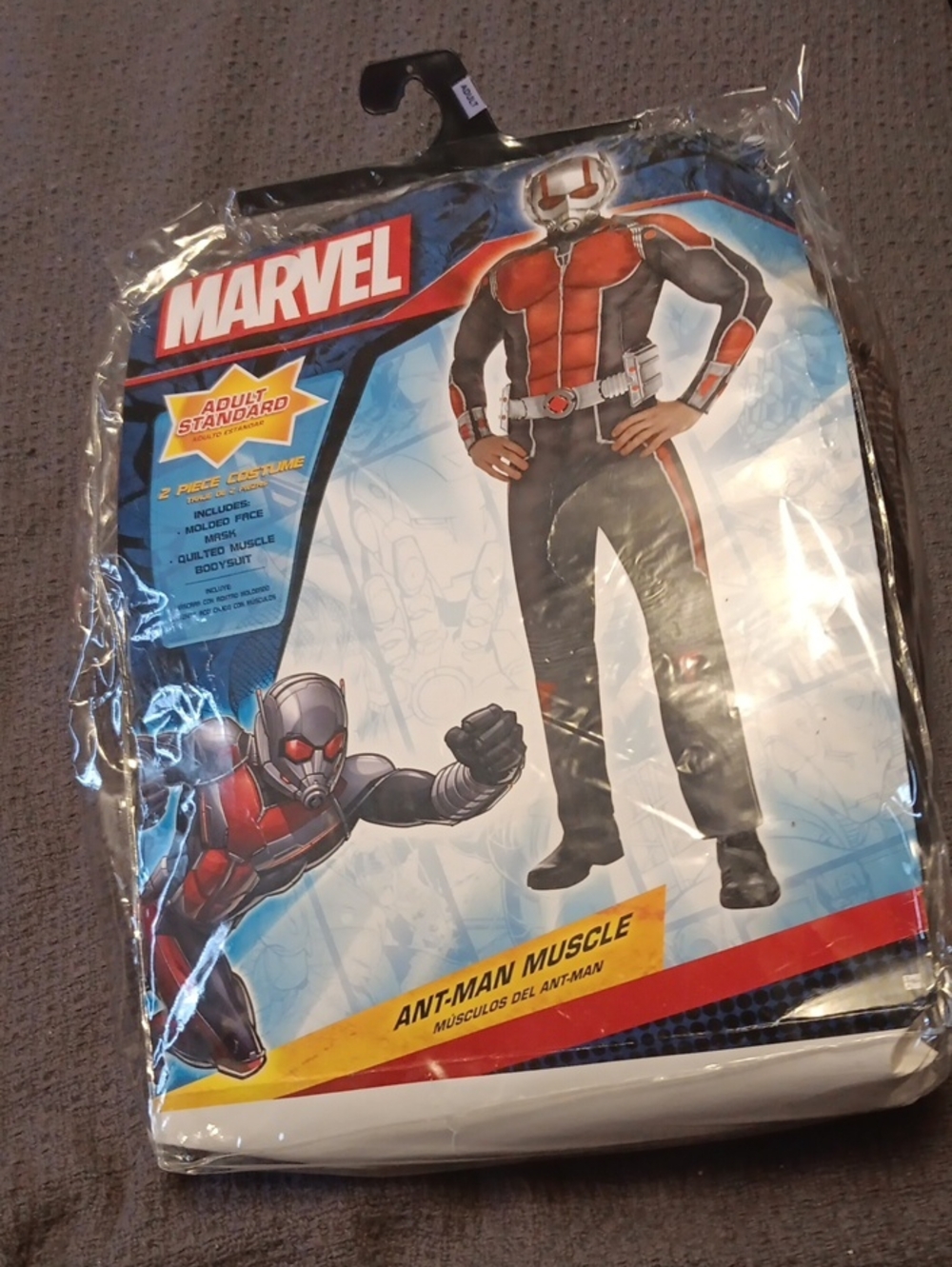 Marvel Ant-Man Adult Muscle Costume - Red, Black and Silver Accents